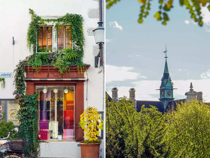 From storefronts to parks and trees, I saw greenery in nearly every direction in Zürich.