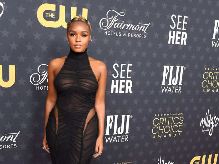 Her costar Janelle Monáe walked the red carpet too. During the ceremony, Hudson presented her with the SeeHer Award to honor her work pushing boundaries and advocating for gender equality.