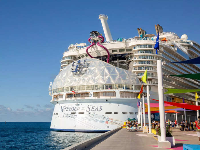 Most recently in 2022, Royal Caribbean launched the Wonder of the Seas, a 1,188-foot-long behemoth that currently claims the title of the world