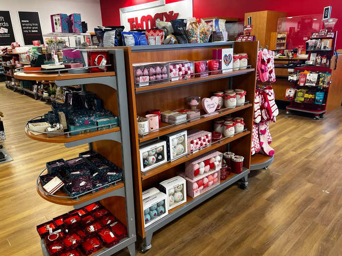 Seasonal candies and decor near the front register at T.J. Maxx