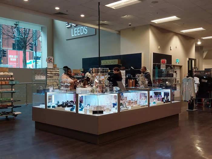 The UK store also boasted a jewelry counter, next to some of the Gold Label displays.