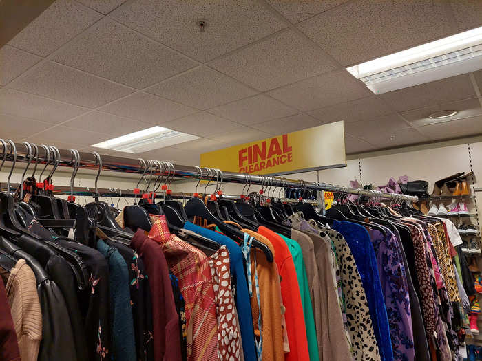 And woven throughout the store were rows and rows of clearance racks, too.