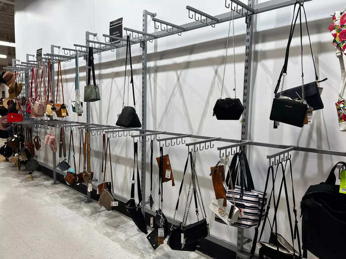 Meantime, a puzzlingly sparse display of cross-body bags stood across from an otherwise well-supplied array of purses and handbags at the US store.