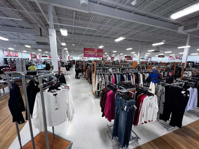 T.J. Maxx was similarly vast — larger than it would seem from outside — but well-lit and comfortably spaced.