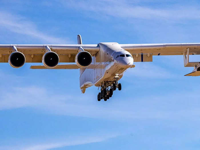 The Stratolaunch is powered by six Boeing 747 engines.