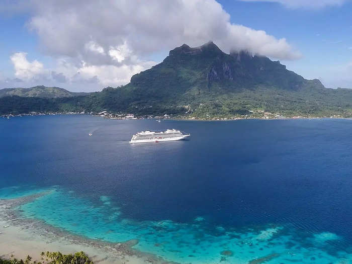 From the US mainland, the ship will sail through the Pacific Ocean with stops in Hawaii and French Polynesia on its way to New Zealand and Australia.