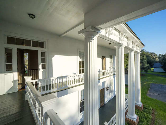 Kohler told Insider that his favorite part of the property is the hand-carved wood features, especially around the entryway banister. 