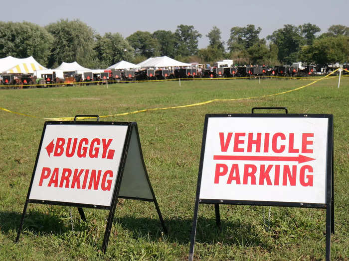 The Amish also banned cars. They thought driving would cause their communities to drift apart, since cars can travel much further and faster than horse-pulled carts.