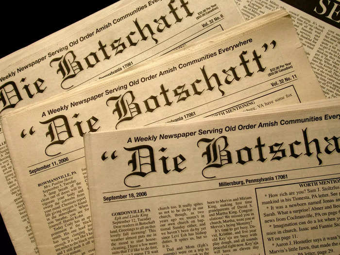 They even distribute their own publication called "The Budget," a weekly issue including newsletters and reports which has been published since 1890. It focuses on local matters like marriages, church attendance, and missing farm stock.