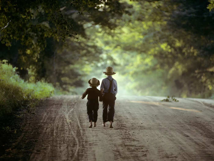 For Amish children without access to technology to pass the time, growing up is a little more like this.