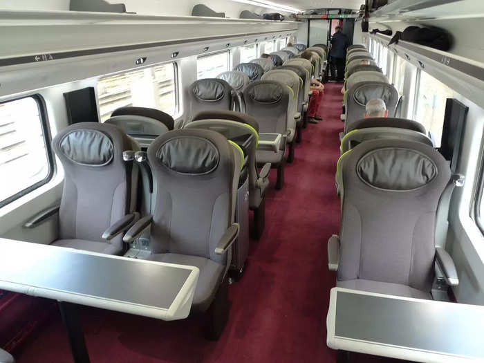 On Eurostar trains, first class, or "standard premier," offers complimentary food and a larger luggage allowance compared with other classes.