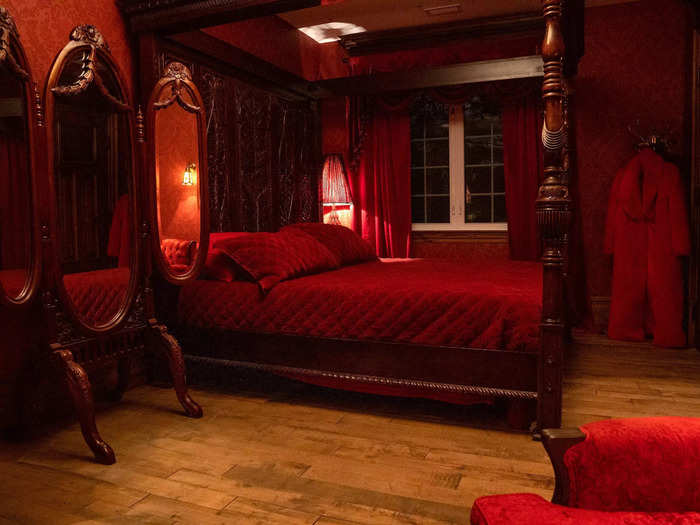 He recently finished an all-red bedroom that one of his 5,400 Facebook followers called "sexy" but a few others compared to the set of "The Shining."