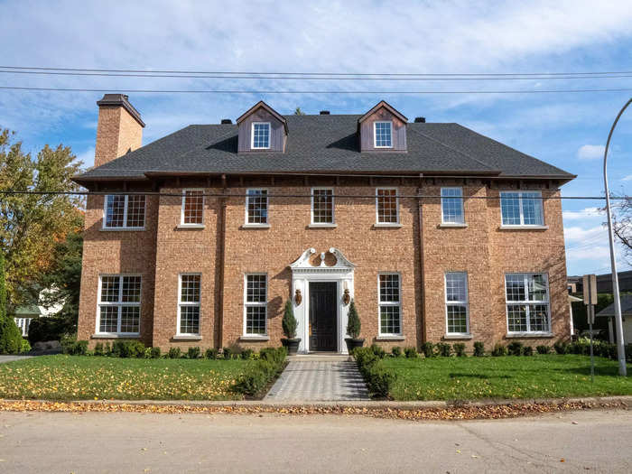 Although it looks finished from the outside, the home is still a work in progress. Hébert has plans for a symmetrical French-style garden with a pool and a two-story, three-car garage.