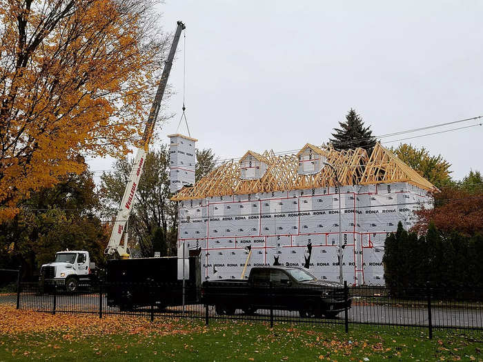 Hébert purchased the original house from his mom in 2009 for $184,000 using money he