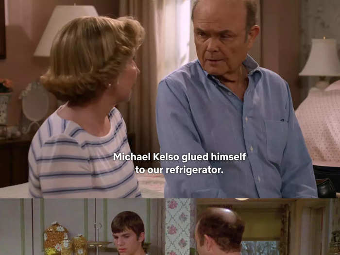 Red references the time Kelso glued himself to their refrigerator on "That 