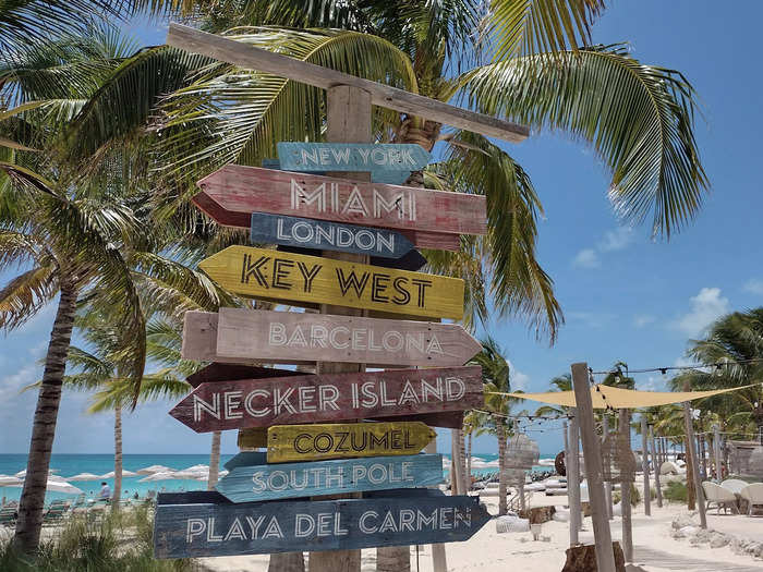 On my second voyage, I was so happy to return to the beach club in Bimini.