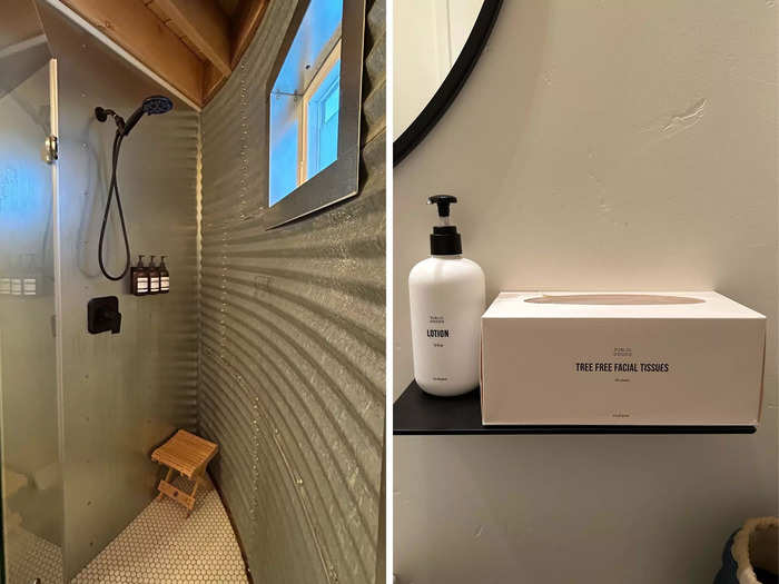 The bathroom was even stocked with products from Public Goods, a direct-to-consumer company that offers "healthy and high-quality sustainable goods."