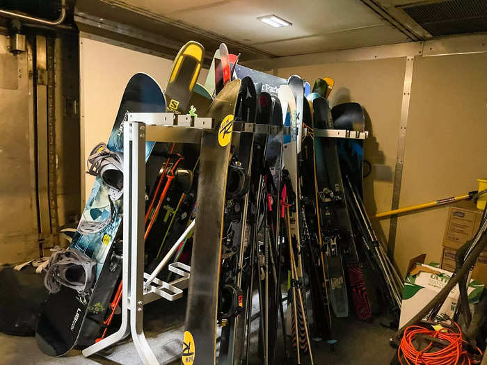 While I planned to rent equipment, I was impressed by the free storage onboard for skis and snowboards.