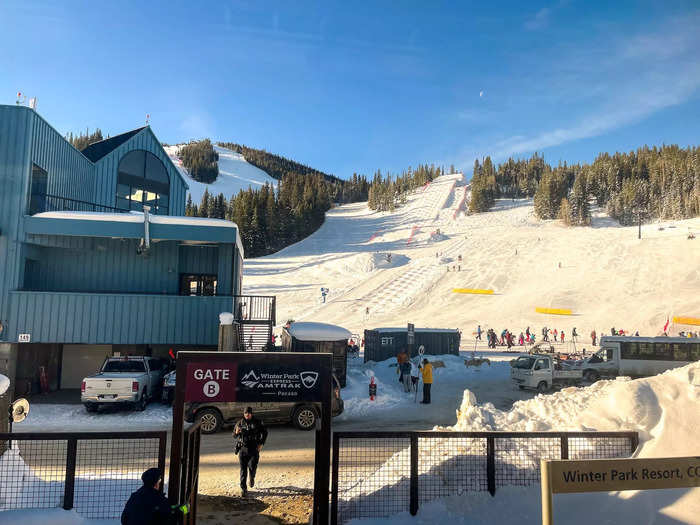 The Winter Park train station is located at the edge of the mountain, which meant I was on the slopes just minutes after arriving.