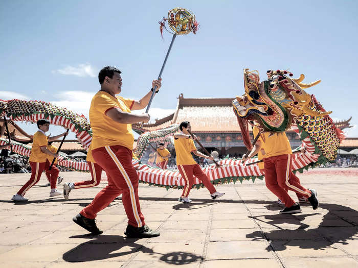 In South Africa, dancers performed during a traditional Chinese Dragon Dance at the Nan Hua Temple in Bronkhorstspruit.