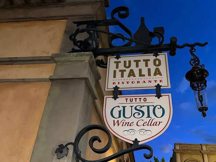 Tutto Gusto Wine Cellar is located in Epcot.