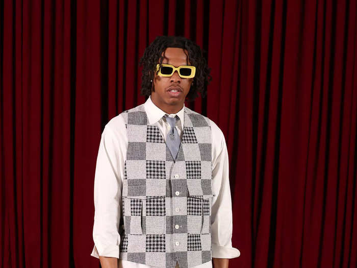 Lil Baby took a simpler approach with his outfit for the Kenzo event.