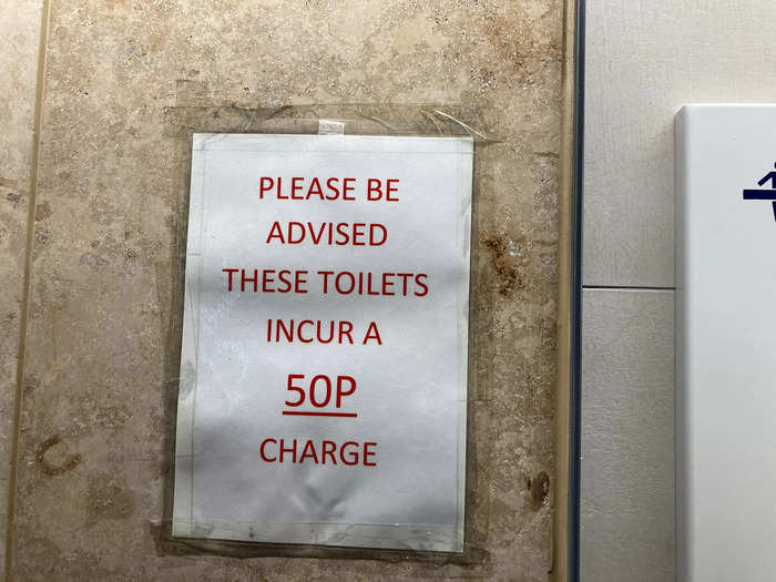 Some public bathrooms cost money to use.