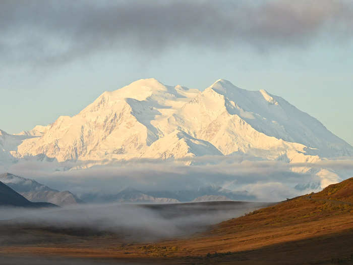 Among the breathtaking views is Denali, North America