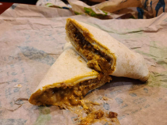 6. Beefy-melt burrito