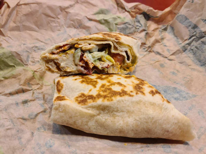 8. Chipotle-ranch grilled-chicken burrito