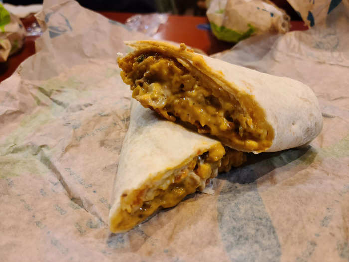 10. Beefy five-layer burrito