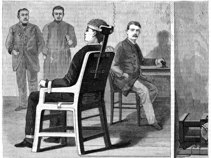 In 1890, New York saw the first execution by electrocution.