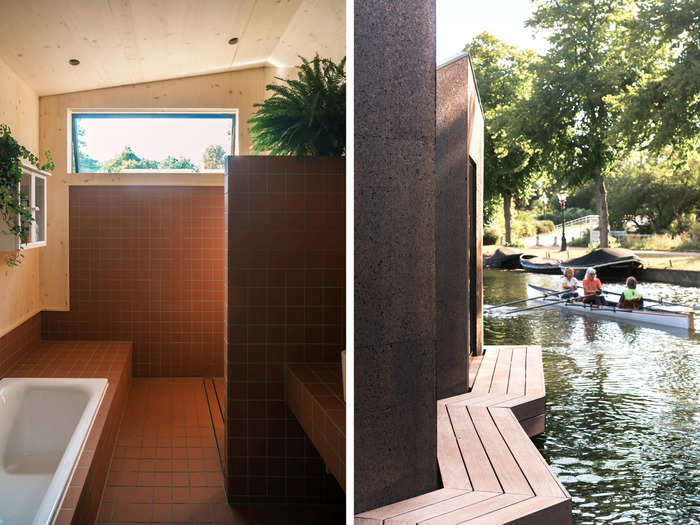 While this is the first floating house the studio has designed, floating houses and houseboats are a common sight in the Netherlands.