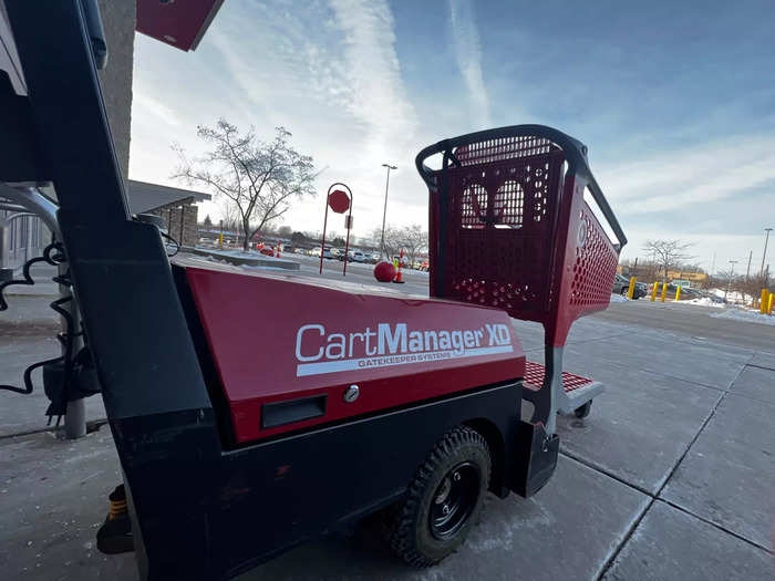 Target protects its shopping carts with a cart retrieval system made by Gatekeeper Systems.