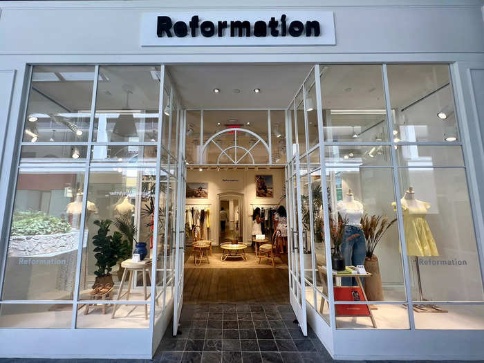 One of the latest additions to the retail directory is Reformation, a sustainable-fashion company.