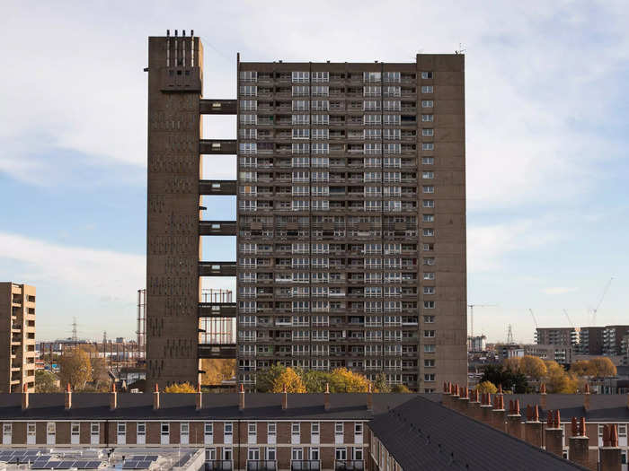 Although criticized by locals for its ugly Brutalist exterior, apartments inside The Balfron Tower sell for close to $1 million.