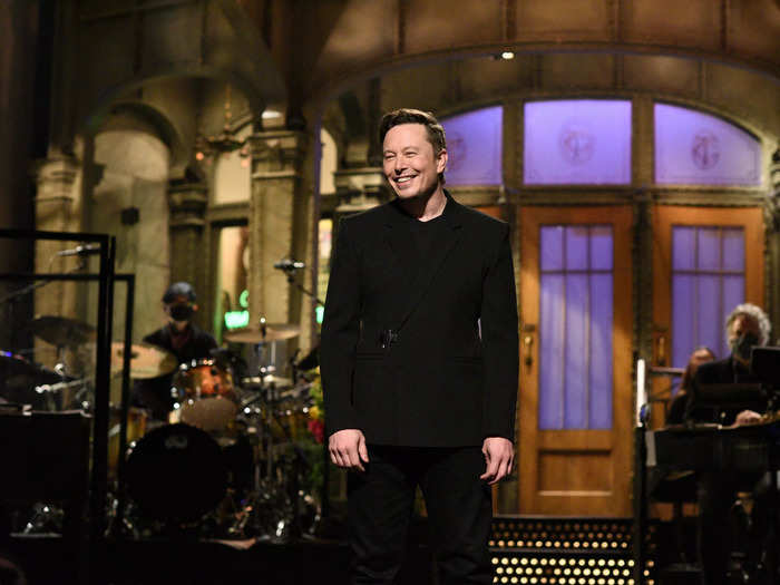 Musk hosted "Saturday Night Live" in 2021.