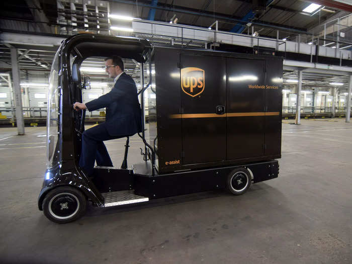 In famously congested London, UPS uses eQuad electric bicycles to get around traffic.