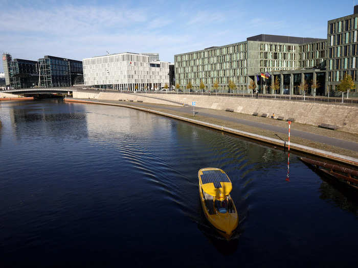 In Berlin, Germany, DHL, which is owned by the German postal service, uses waterways to keep out of traffic.