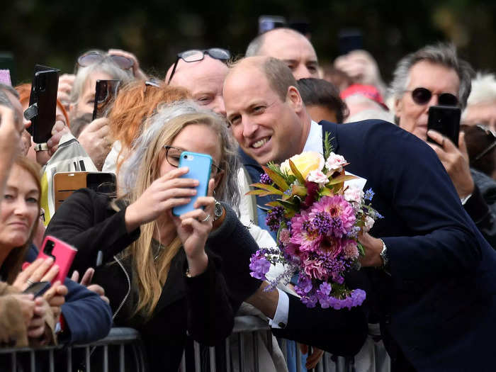 He took a selfie with a fan after the Queen died.