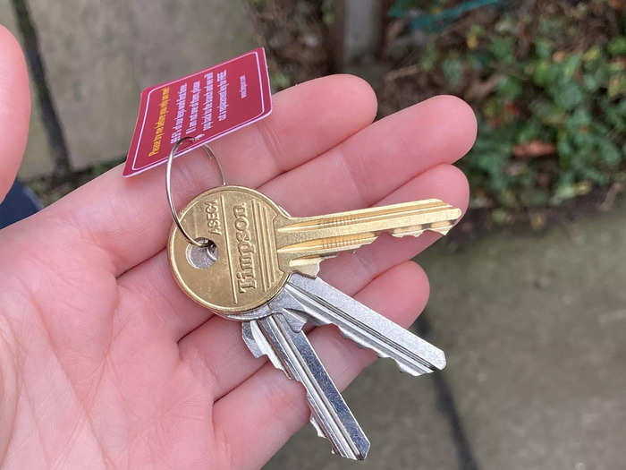 Rho left the keys to their apartment with a nearby friend in Edinburgh.