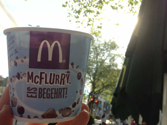 I had a delicious McFlurry in Germany.