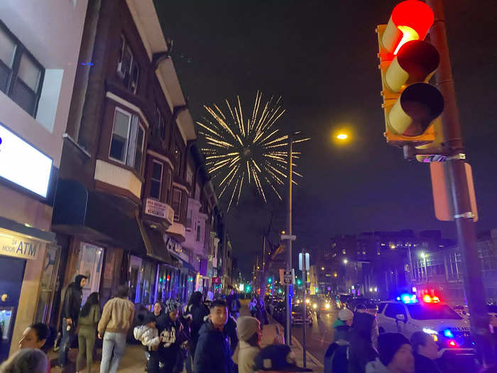 Broad Street runs from the heart of Philadelphia all the way south to the stadiums. Foot traffic ran in both directions as fans trekked towards either City Hall or Lincoln Financial Field.