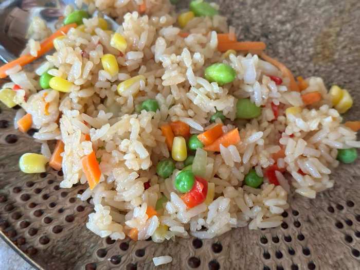 I thought the vegetable-fried rice was a pretty convenient, quick meal.