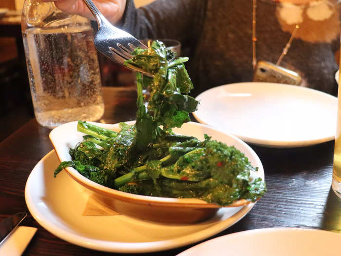 One of the appetizers Meghan recommended was the broccoli rabe, so we got that too. It was delicious.