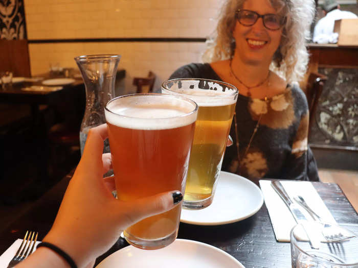 I invited my mom to come with me — both times — and since we were trying to live like Meghan, we had to get beers like she recommended.