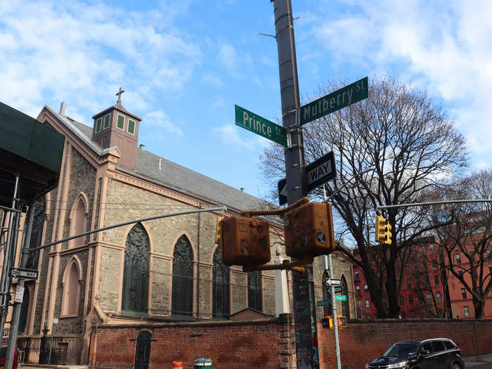 Rubirosa, an Italian restaurant beloved by Meghan Markle, is in the Manhattan neighborhood of Nolita on Mulberry Street, between Prince Street and Spring Street.