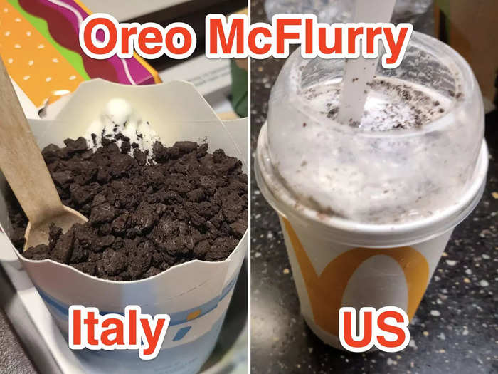 I was able to do a 1:1 comparison of Oreo McFlurries.