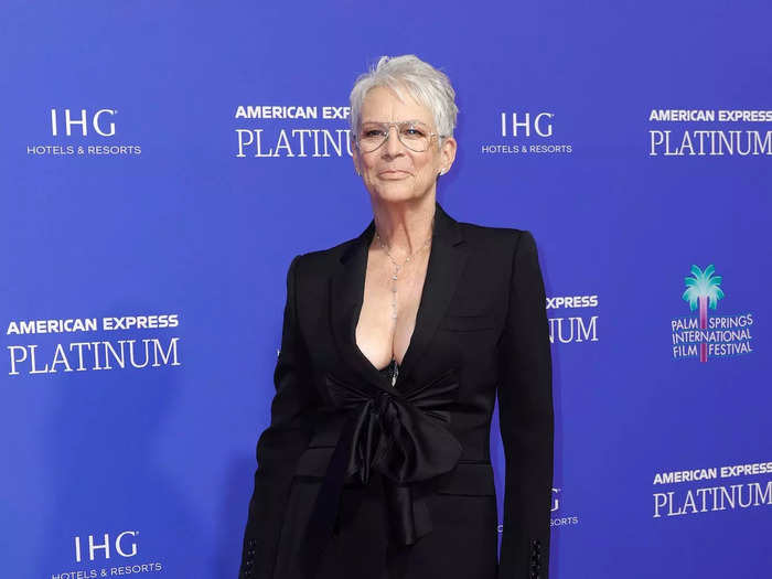 The following day, Jamie Lee Curtis put a bold twist on a classic suit.