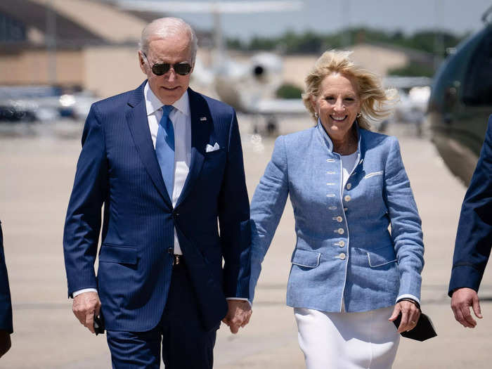 President Joe Biden and first lady Jill Biden are also Eagles fans.